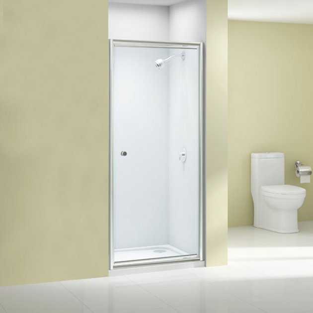 Merlyn Ionic Source Pivot Shower Door 800mm Wide - 6mm Glass - A1206D0 - TAP 'N' SHOWER