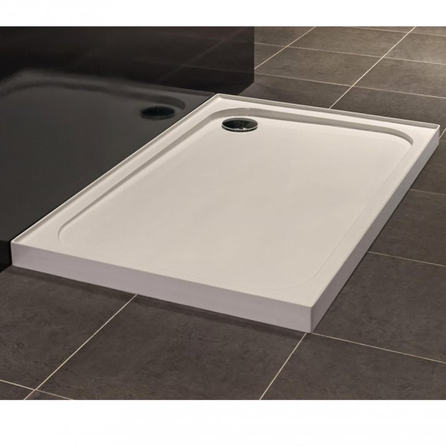 Merlyn Ionic Touchstone 800mm x 800mm 4 Upstand Square Shower Tray - White - S80SQUP - TAP 'N' SHOWER