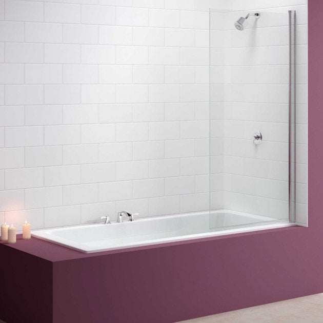 Merlyn Mbox Square Hinged Bath Screen 1500mm High x 800mm Wide - 6mm Glass - MB2 - TAP 'N' SHOWER