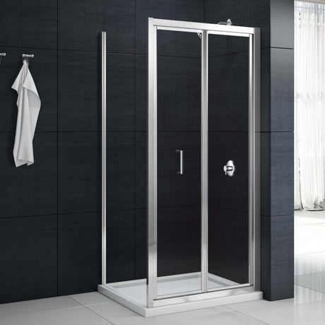 Merlyn Mbox Loft Height 900mm Wide x 1800mm High Bi - Fold Shower Door - 4mm Clear Glass - MBB900/1800 - TAP 'N' SHOWER