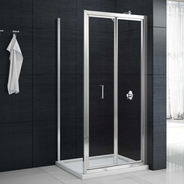 Merlyn Mbox Loft Height 800mm Wide x 1800mm High Bi - Fold Shower Door - 4mm Clear Glass - MBB800/1800 - TAP 'N' SHOWER