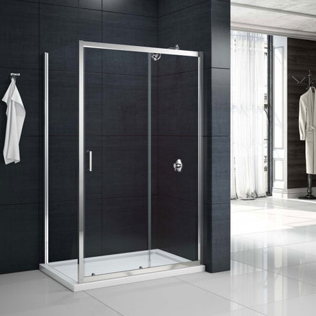 Merlyn Mbox 1200mm Wide Sliding Shower Door - 6mm Clear Glass - MBS1200 - TAP 'N' SHOWER
