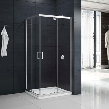 Merlyn Mbox 760mm x 760mm Corner Entry Shower Enclosure - 6mm Clear Glass - MBC760 - TAP 'N' SHOWER