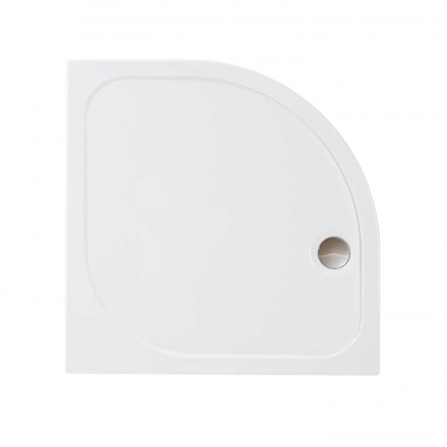 Merlyn MStone 800mm x 800mm Stone Resin Quadrant Shower Tray with Waste - White - D80Q - TAP 'N' SHOWER