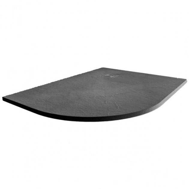 Merlyn TrueStone Offset Quadrant Shower Tray with Waste 1200mm x 900mm Left Handed - Slate Black - T129HGL