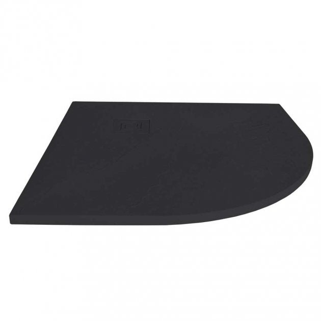 Merlyn TrueStone 900mm x 900mm Quadrant Shower Tray with Waste - Pure Black - T90QB - TAP 'N' SHOWER