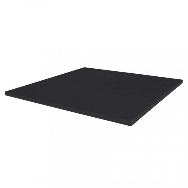 Merlyn TrueStone 900mm x 900mm Square Shower Tray with Waste - Pure Black - T90RTB - TAP 'N' SHOWER