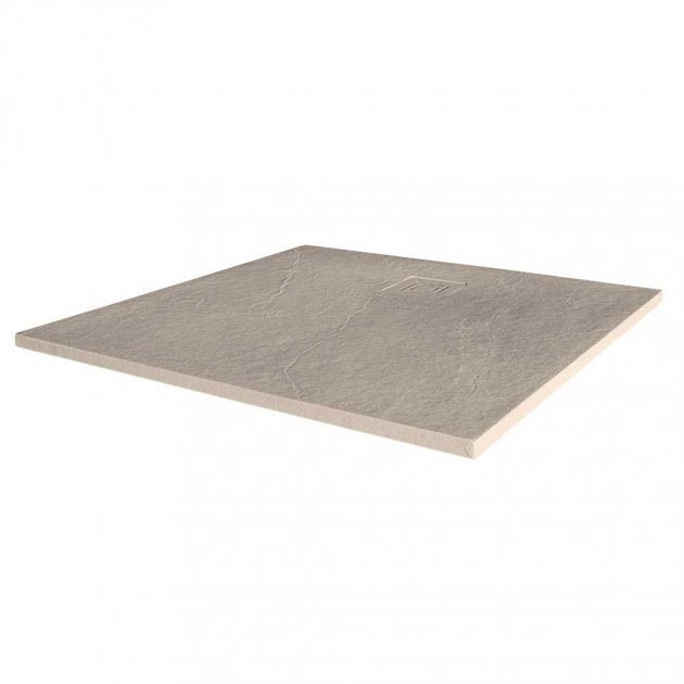 Merlyn TrueStone 900mm x 900mm Square Shower Tray with Waste - Sandstone - T90RTS - TAP 'N' SHOWER