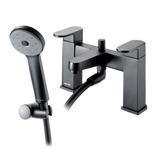 Methven Amio Bath Shower Mixer Tap - Matte Black - AMBSMBK - TAP 'N' SHOWER