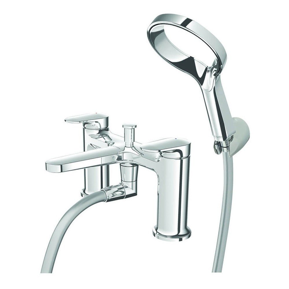 Methven Aio Deck Mounted Bath & Shower Mixer - Chrome - AOBSMCPUK - TAP 'N' SHOWER