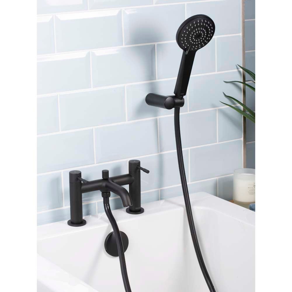 Bristan Mila Bath Shower Mixer Tap - Black - MI BSM BLK - TAP 'N' SHOWER