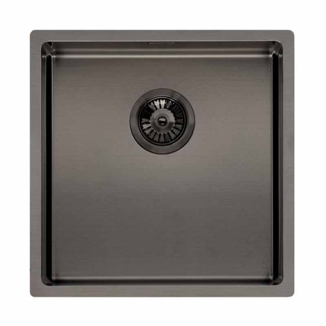 Reginox Miami 1 Bowl Integrated Sink - Grey - MIAMI 40X40 GUNMETAL - TAP 'N' SHOWER