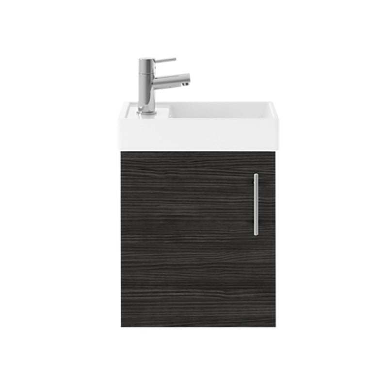 Nuie 1-Door Vault Wall Hung Vanity Unit with Basin 400mm Wide - Hacien