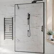 Scudo Minos Framed Glass Panel 760mm - Black - MINFRAME760BLK - TAP 'N' SHOWER