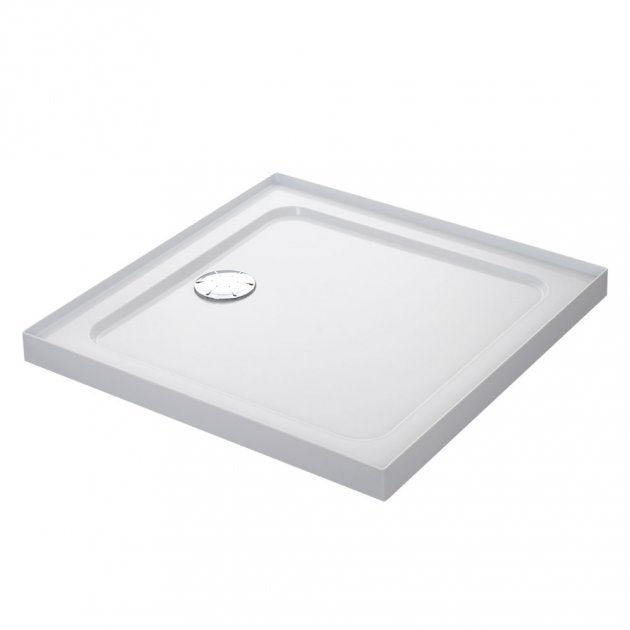 Mira Flight Low 4 Upstands Square Shower Tray with Waste 800mm X 800mm - White - 1.1697.322.WH - TAP 'N' SHOWER