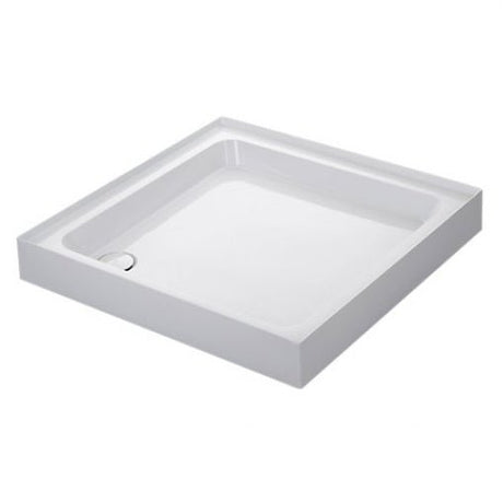 Mira Flight 4 Upstands Square Shower Tray with Waste 760mm x 760mm - White - 1.1783.004.WH - TAP 'N' SHOWER