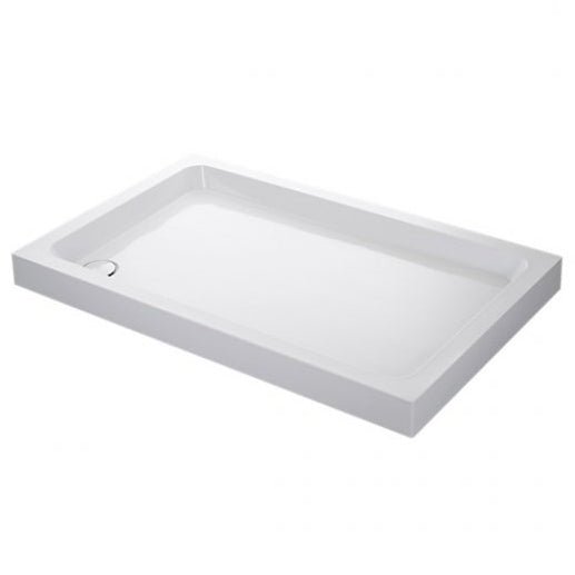 Mira Flight Flat Top Rectangular Shower Tray with Waste 1000mm X 760mm - White - 1.1783.016.WH - TAP 'N' SHOWER