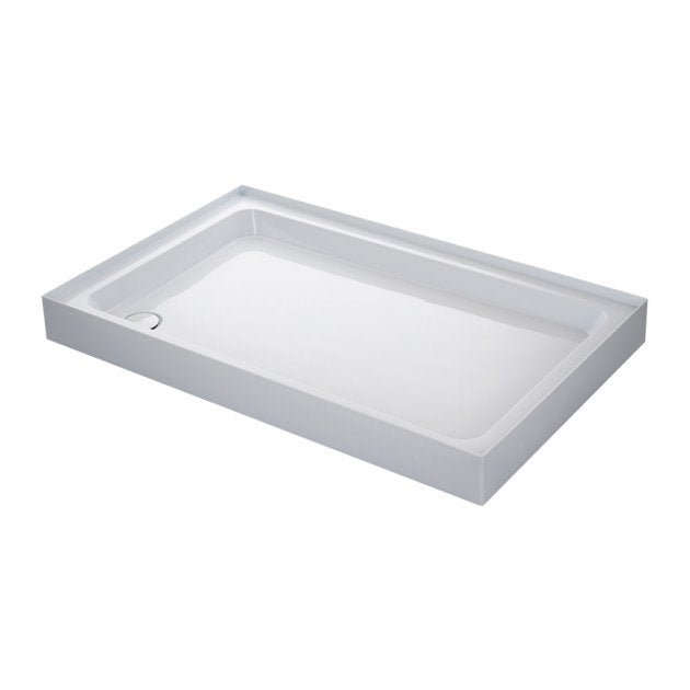 Mira Flight 4 Upstands Rectangular Shower Tray with Waste 1200mm X 760mm - White - 1.1783.026.WH - TAP 'N' SHOWER