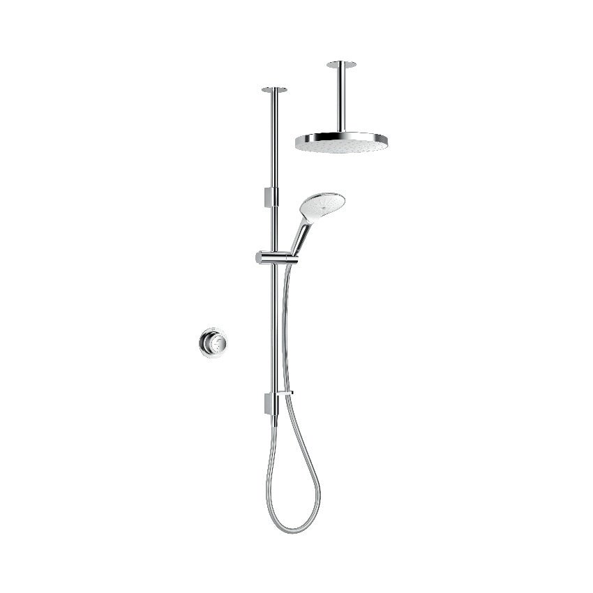 Mira Mode Dual Shower Ceiling Fed Pumped Includes Large Deluge Overhead Chrome - 1.1980.008 - TAP 'N' SHOWER