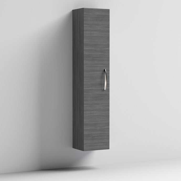 Nuie Athena 1 - Door Wall Hung Tall Unit 300mm Wide - Brown Grey Avola - MOD561 - TAP 'N' SHOWER