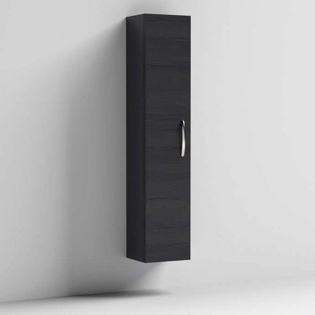 Nuie Athena 1-Door Wall Hung Tall Unit 300mm Wide - Hacienda Black- MOD661