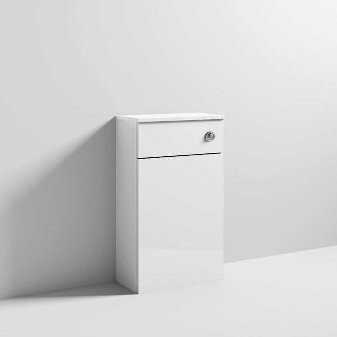 Nuie Back to Wall Athena Toilet WC Unit 500mm Wide - Gloss White - MOE