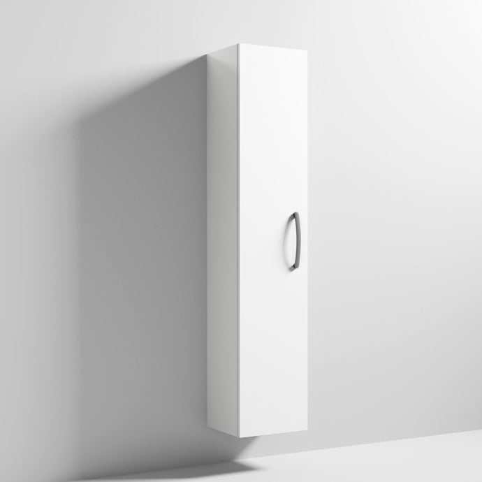 Nuie Athena Gloss White Contemporary 300mm Tall Unit (1 Door) - MOE161