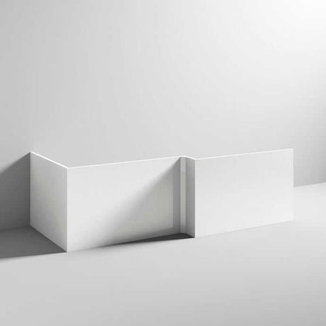 Nuie Blocks Square Shower Bath Front Panel 540mm Height x 1700mm Wide - Satin White - MOF173
