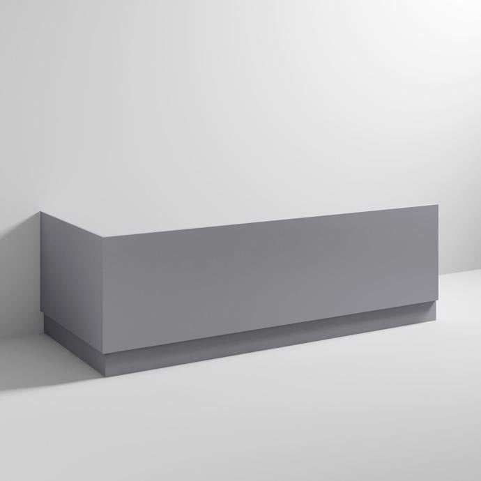Nuie Blocks Plinth and Straight Bath End Panel 560mm Height x 680mm Wide - Satin Grey - MOF270 - TAP 'N' SHOWER
