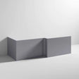 Nuie Square Shower Bath Blocks Front Panel 540mm Height x 1700mm Wide - Satin Grey - MOF273