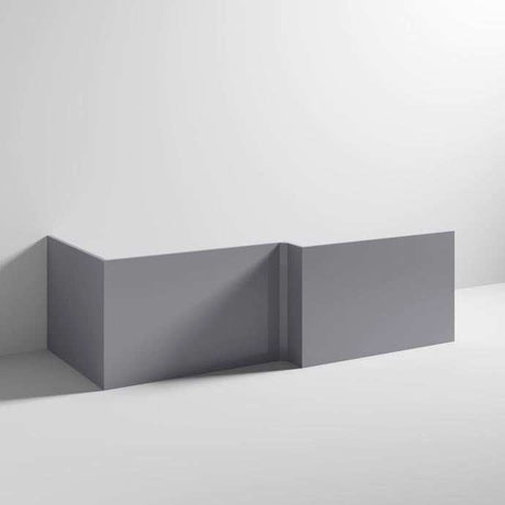 Nuie Square Shower Bath Blocks Front Panel 540mm Height x 1700mm Wide - Satin Grey - MOF273