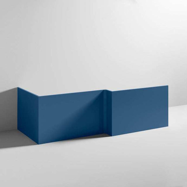 Nuie Square Blocks 540mm Height x 680mm Wide Shower Bath End Panel - Satin Blue - MOF379