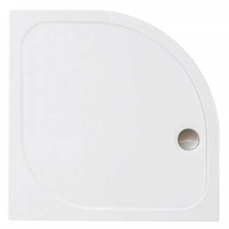 Merlyn Mstone Stone Resin Quadrant Shower Tray with Waste 1000mm x 1000mm - White - D100Q - TAP 'N' SHOWER