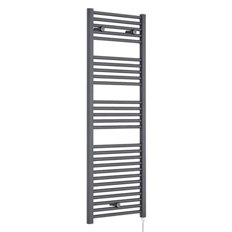 Nuie Heated Electric Towel Rail 1375mm High x 480mm Wide  - Anthracite - MTY155