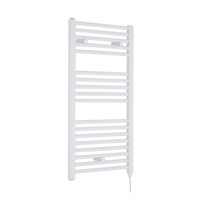 Nuie Heated Electric Towel Rail 920mm High x 480mm Wide  - White  - MTY157