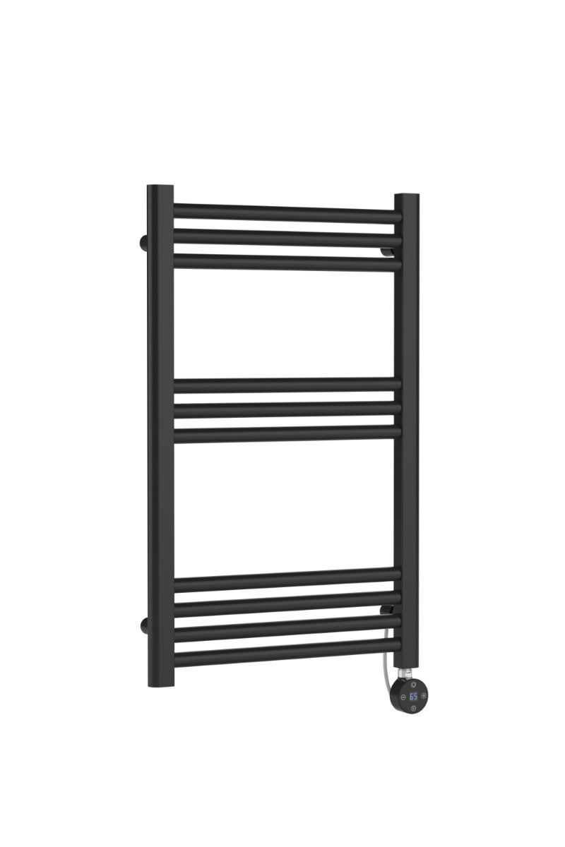 Hudson Reed Electric Round Tube Towel Rail with 10 Bars, 800mm x 500mm - Anthracite - MTY159 - TAP 'N' SHOWER