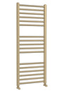 Nuie Lorica Straight Towel Radiator with Round Rails 1200mm x 500mm - Brushed Brass - MTY805 - TAP 'N' SHOWER