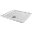 MX Elements  Flat Top Square Anti-Slip Shower Tray with Waste 700mm x 700mm - White - ASXHA