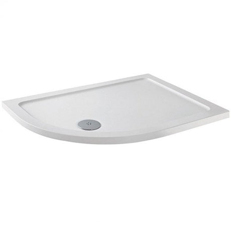 MX Elements Offset Quadrant Anti-Slip Left Handed Shower Tray with Waste 1200mm x 900mm - White - ASTQK