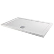 MX Elements Flat Top Anti-Slip Rectangular Shower Tray with Waste 900mm x 760mm - White - ASSNM