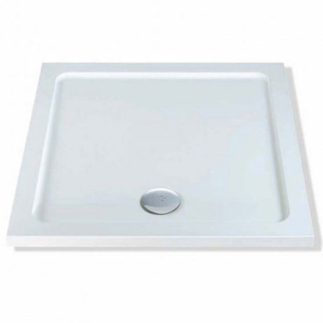 MX Elements Flat Top Square Shower Tray with Waste 900mm x 900mm - White - SCO