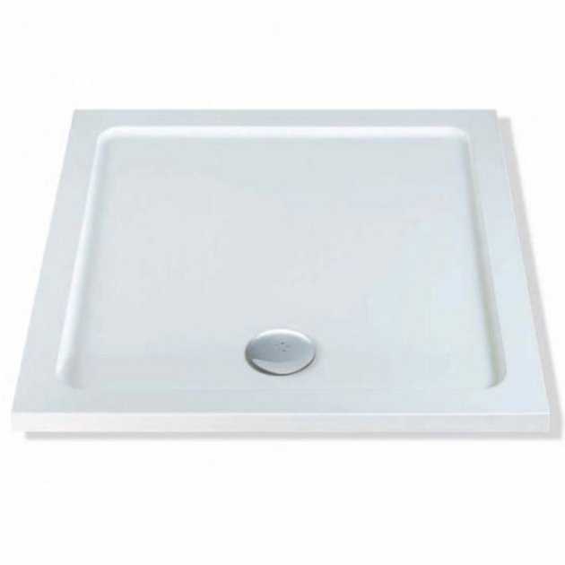 MX Elements Flat Top Square Shower Tray with Waste 1000mm x 1000mm - White - SCU - TAP 'N' SHOWER