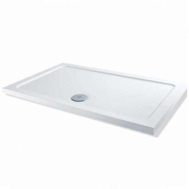 MX Elements Rectangular Flat Top Shower Tray with Waste 1300mm x 760mm - White - SS3 - TAP 'N' SHOWER