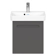 Duravit No.1 Right Hand Wall Hung 1 Door Vanity Unit 390mm - Graphite Matt - N14266R49490000 - TAP 'N' SHOWER