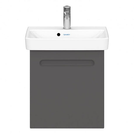 Duravit No.1 Right Hand Wall Hung 1 Door Vanity Unit 390mm - Graphite Matt - N14266R49490000 - TAP 'N' SHOWER