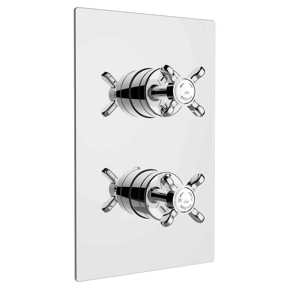 Bristan 1901 Two Outlet Diverter Thermostatic Recessed Dual Control Sh