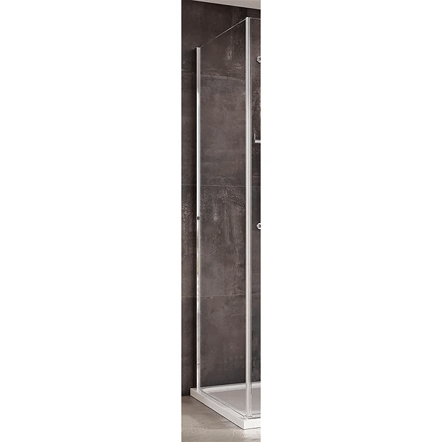 Roman Innov8 Bright Silver 800mm x 1967mm Side Panel for Corner Door with In - Line Panel - N2HR813S - TAP 'N' SHOWER