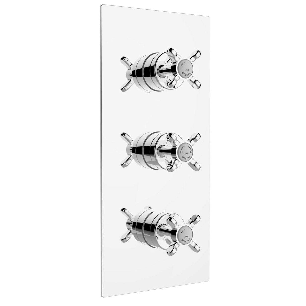 Bristan 1901 Recessed Integral Twin Stopcocks Thermostatic Dual Contro
