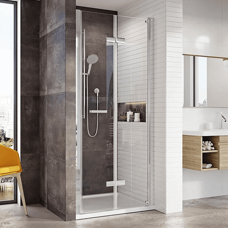 Roman Innov8 Bi - fold Silver 800mm x 1967mm Alcove Shower Door - N2V813S - TAP 'N' SHOWER