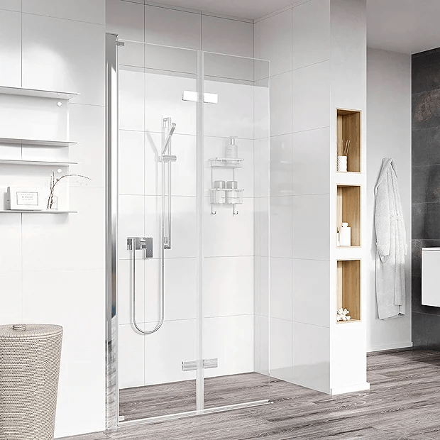 Roman Innov8 Bi - fold 1000mm x 1967mm Clear Wetroom Screen - N2VC1013S - TAP 'N' SHOWER